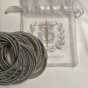 Silver Coil Stackable Bangle Bracelets - Unbranded from boutique